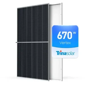 High Quality Anodized Aluminum Alloy A Grade Trina Module 670W Solar Panel with CE